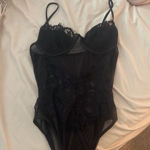 Eyelash Lace/Mesh Bodysuit